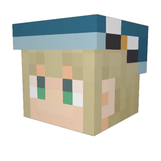 MineSeu Minecraft avatar head, 3D render