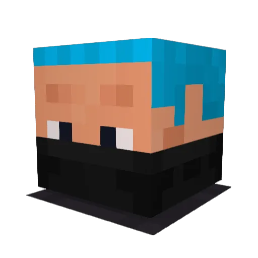 MineSkin_org Minecraft avatar head, 3D render