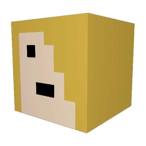 MineTea25 Minecraft avatar head, 3D render