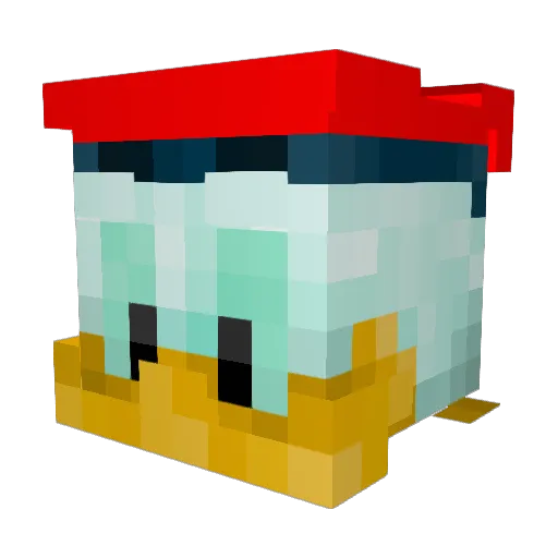 MineTheCrafterYT Minecraft avatar head, 3D render