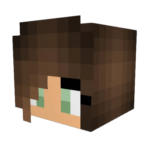 MineTheForce Minecraft avatar head, 3D render