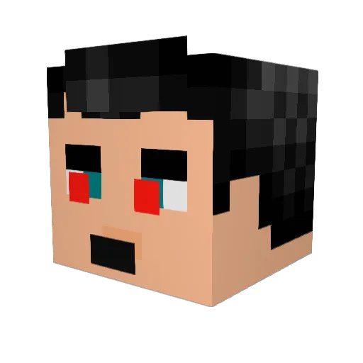 MineToStar Minecraft avatar head, 3D render