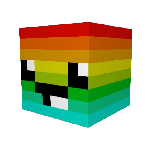 MineTrecker Minecraft avatar head, 3D render