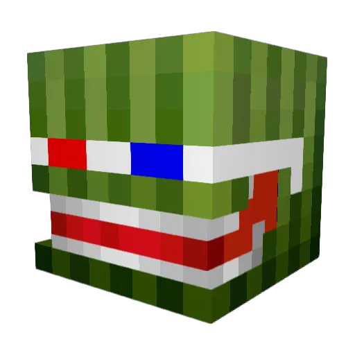 MineUpgrade Minecraft avatar head, 3D render