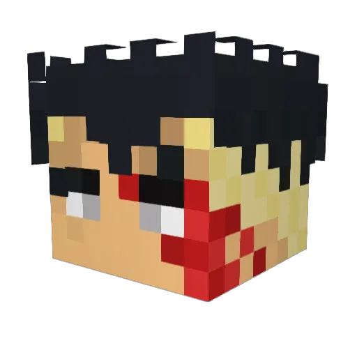 Mine_Alex1 Minecraft avatar head, 3D render