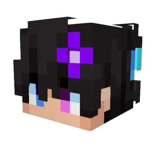 Mine_Crafting Minecraft avatar head, 3D render