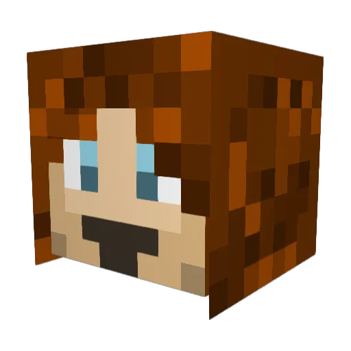 Mine_Kittie Minecraft avatar head, 3D render