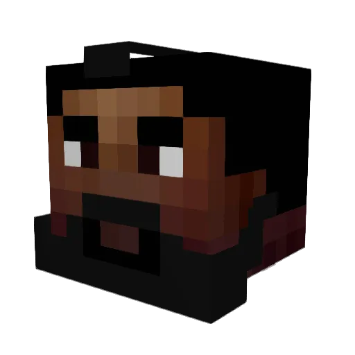 Mine_System Minecraft avatar head, 3D render