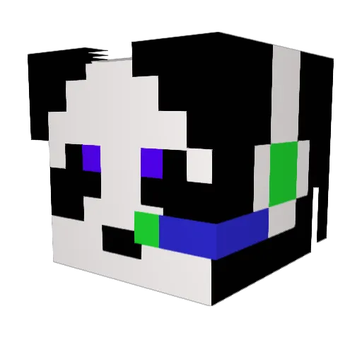 Mine_Track_ Minecraft avatar head, 3D render