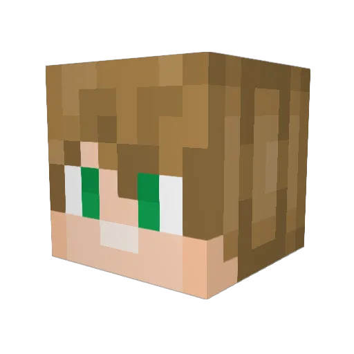 Mine_eddi Minecraft avatar head, 3D render