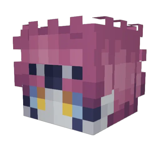 Mine_slave Minecraft avatar head, 3D render