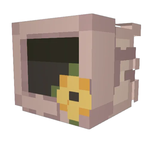 Mineappleee Minecraft avatar head, 3D render