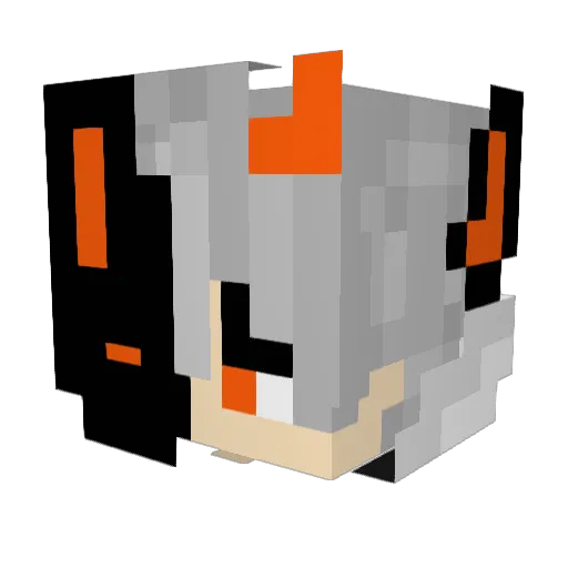 Minear Minecraft avatar head, 3D render