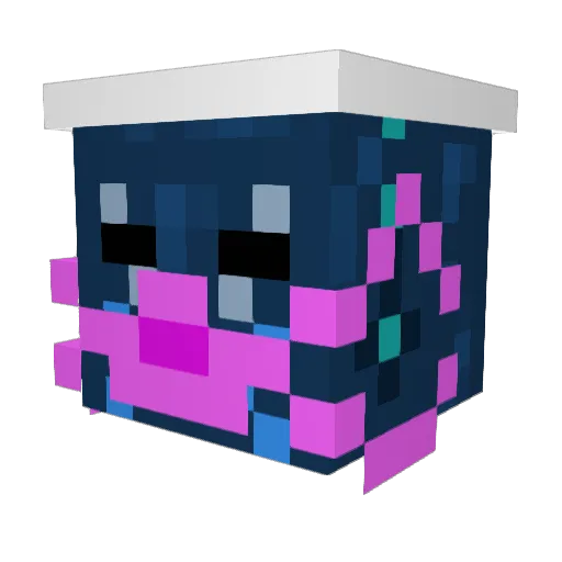 Minecher Minecraft avatar head, 3D render