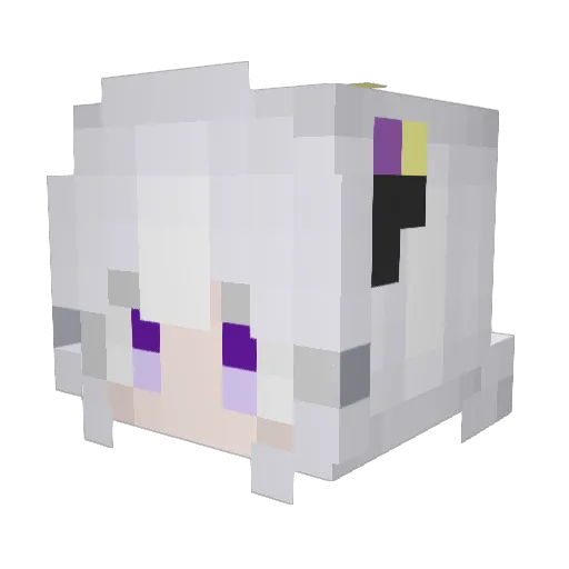 Minechu_123 Minecraft avatar head, 3D render