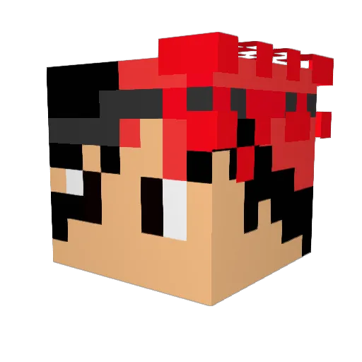 Minecodename Minecraft avatar head, 3D render