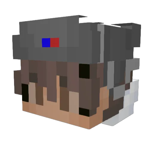 Mineconic Minecraft avatar head, 3D render