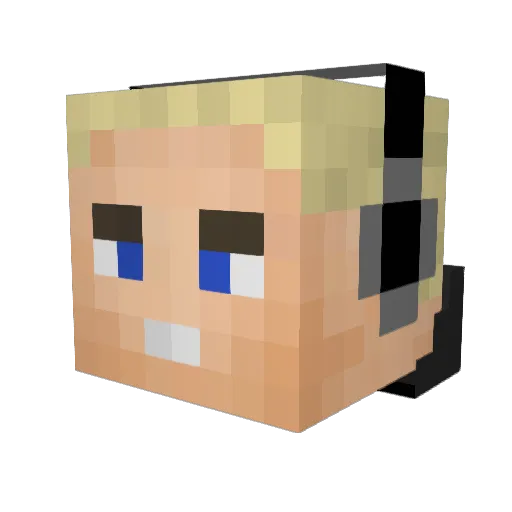 Minecor Minecraft avatar head, 3D render