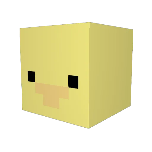 Minecorn555 Minecraft avatar head, 3D render