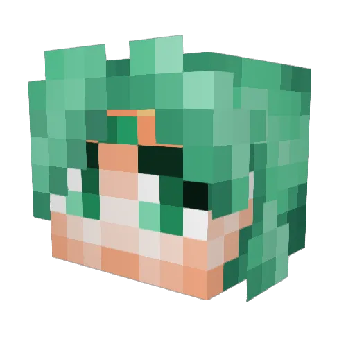 Minecraft55 Minecraft avatar head, 3D render