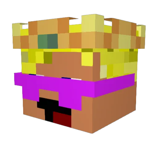 MinecraftAcademy Minecraft avatar head, 3D render