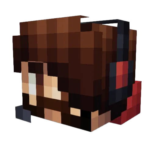 MinecraftB0y35 Minecraft avatar head, 3D render