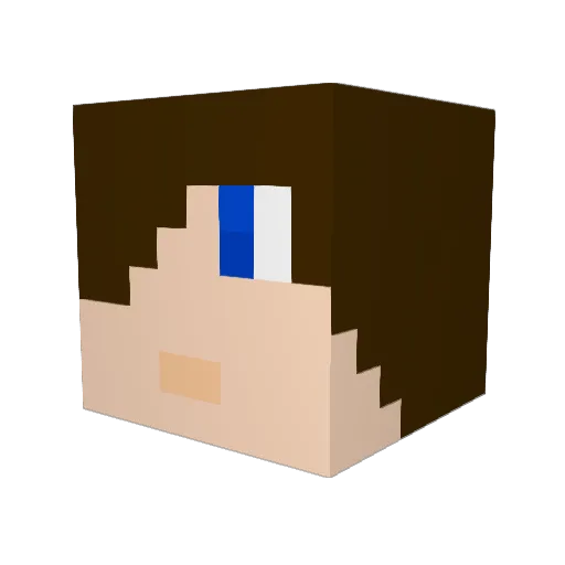 MinecraftBeastie Minecraft avatar head, 3D render
