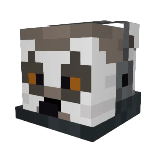 MinecraftCow2OO5 Minecraft avatar head, 3D render
