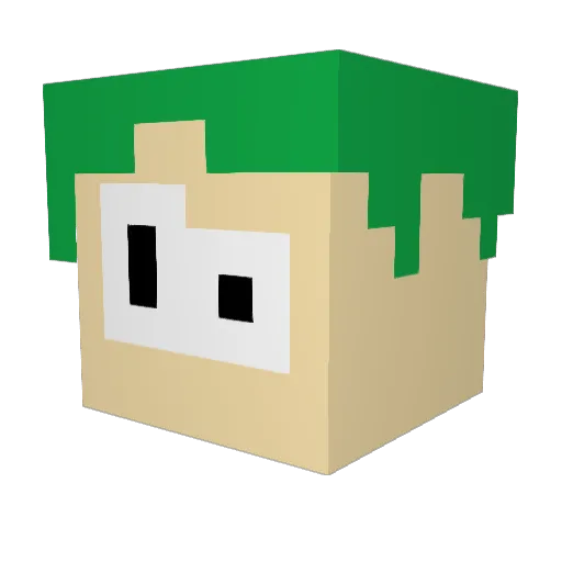 MinecraftDesire Minecraft avatar head, 3D render