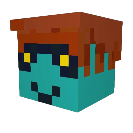 MinecraftDude215 Minecraft avatar head, 3D render