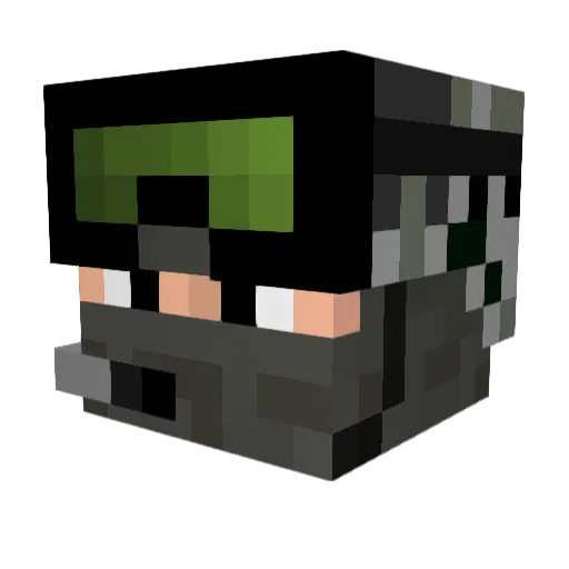 MinecraftErwin Minecraft avatar head, 3D render