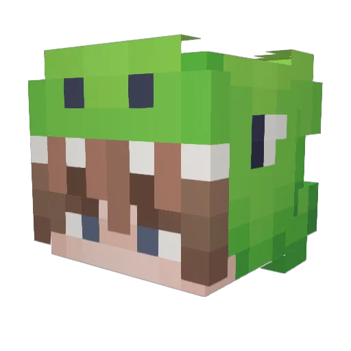 MinecraftForever Minecraft avatar head, 3D render