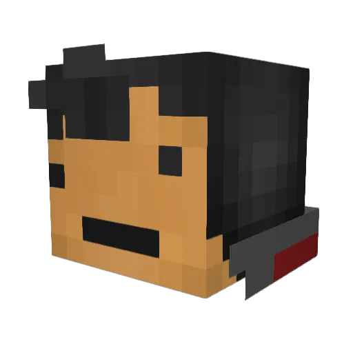 MinecraftFuckboy Minecraft avatar head, 3D render