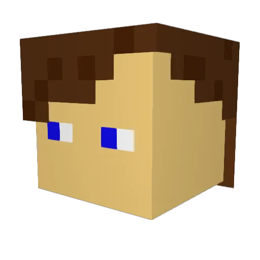 MinecraftKingFn Minecraft avatar head, 3D render
