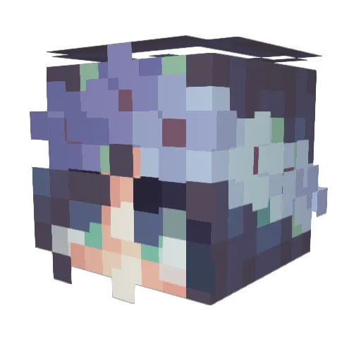 MinecraftMarie1 Minecraft avatar head, 3D render