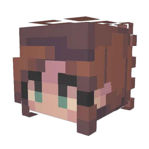 MinecraftMatters Minecraft avatar head, 3D render