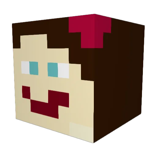 MinecraftMum74 Minecraft avatar head, 3D render