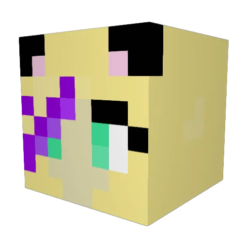 MinecraftSandra Minecraft avatar head, 3D render