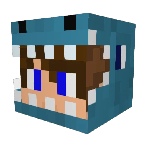 MinecraftStud4 Minecraft avatar head, 3D render