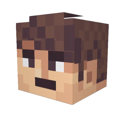 MinecraftTeacher Minecraft avatar head, 3D render