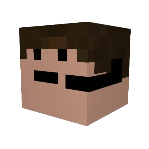 MinecraftTevo Minecraft avatar head, 3D render