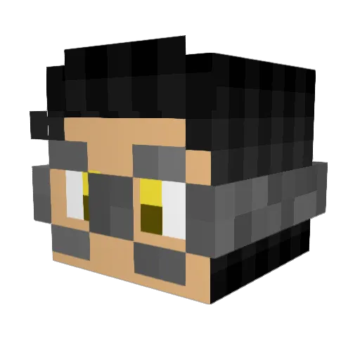 MinecraftUlluoa Minecraft avatar head, 3D render