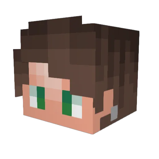 Minecraft_BJs Minecraft avatar head, 3D render