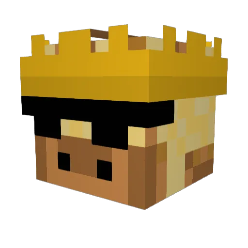 Minecraft_Beaver Minecraft avatar head, 3D render