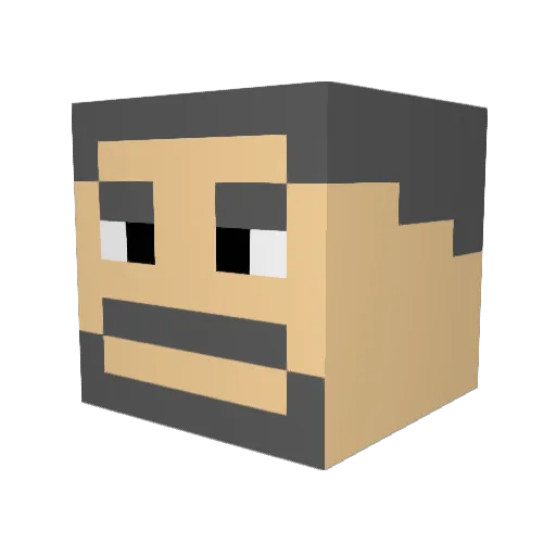 Minecraft_Dad77 Minecraft avatar head, 3D render