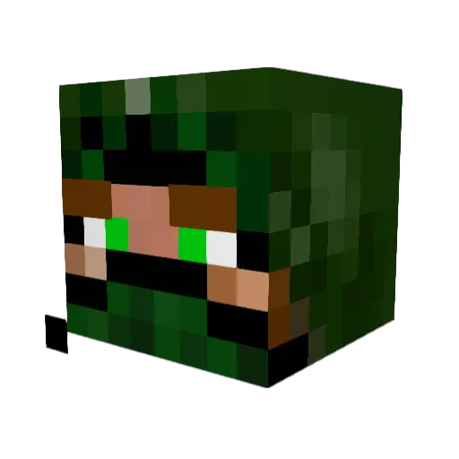 Minecraft_Godz8 Minecraft avatar head, 3D render
