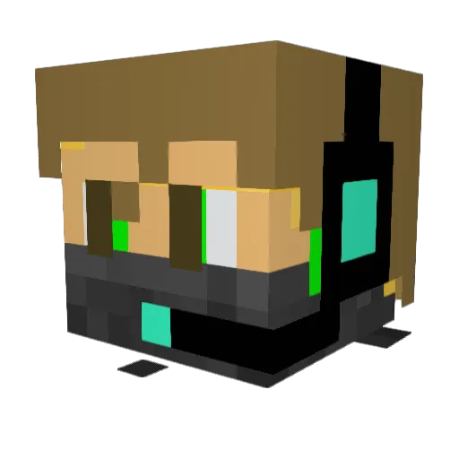 Minecraft_H Minecraft avatar head, 3D render