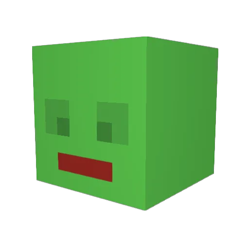 Minecraft_Kiwi Minecraft avatar head, 3D render