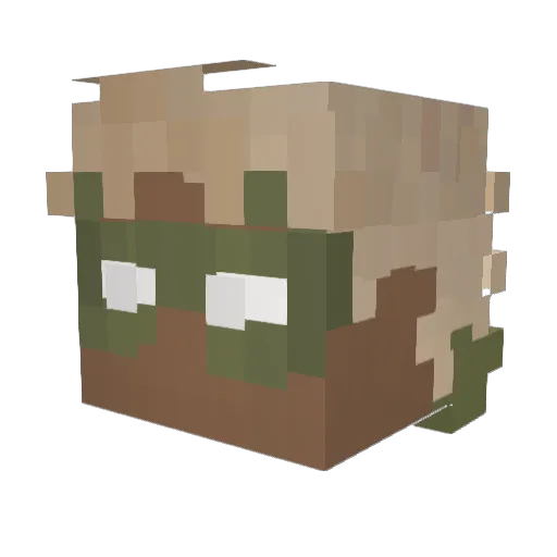 Minecraft_Manny Minecraft avatar head, 3D render