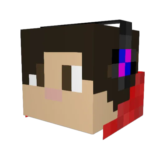 Minecraft_Mats Minecraft avatar head, 3D render